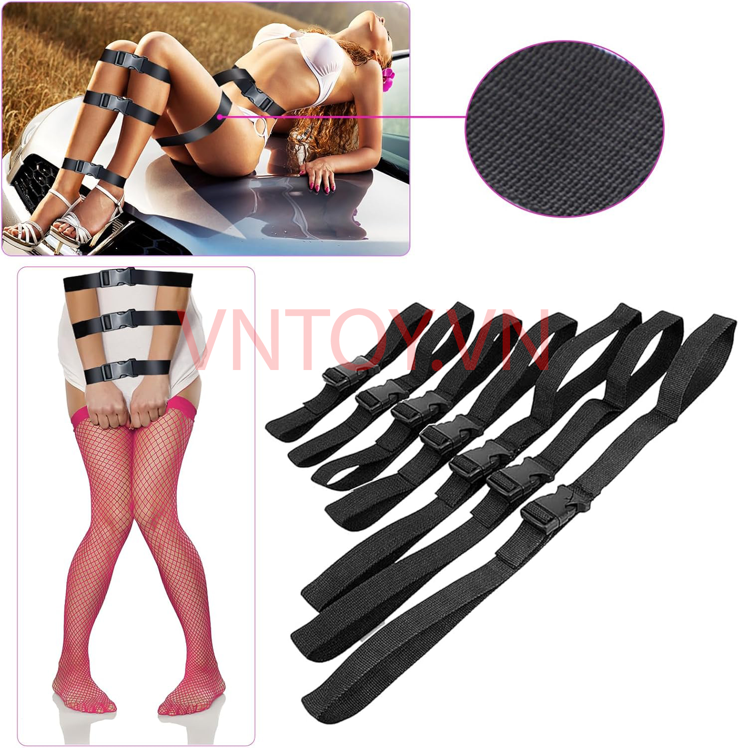 Đồ chơi SM Set 7 dây trói bạo dâm