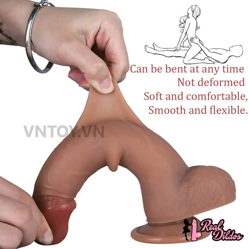 Dương vật giả 2 lớp gắn tường size to dài 22cm đường kính 4cm