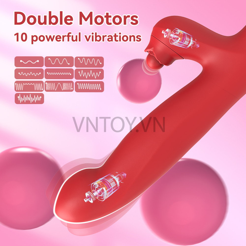 Dương vật giả cao cấp vòng bi rung móc bướm