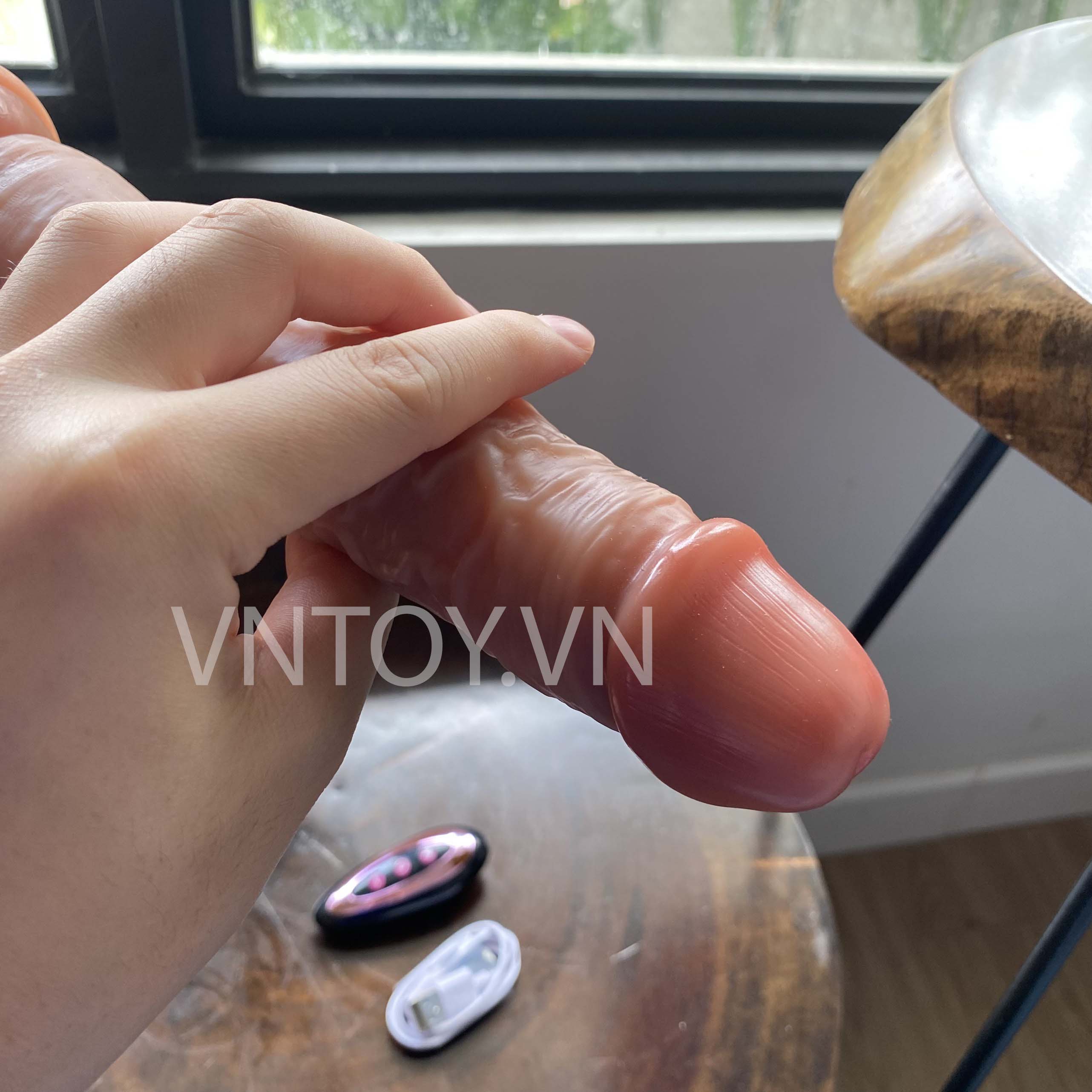 Dương vật giả điều khiển từ xa MUHA cao cấp rung thụt sưởi ấm