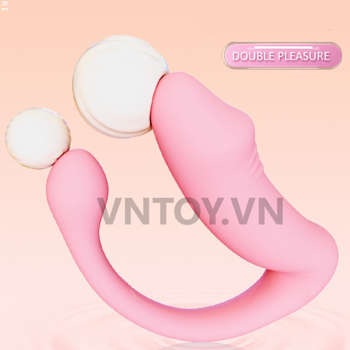 Dương vật giả điều khiển từ xa rung 2 nhánh thủ dâm nữ