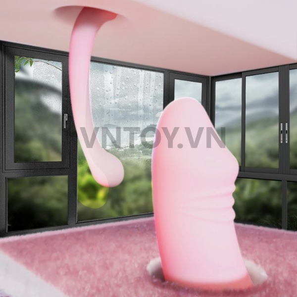 Dương vật giả điều khiển từ xa rung 2 nhánh thủ dâm nữ