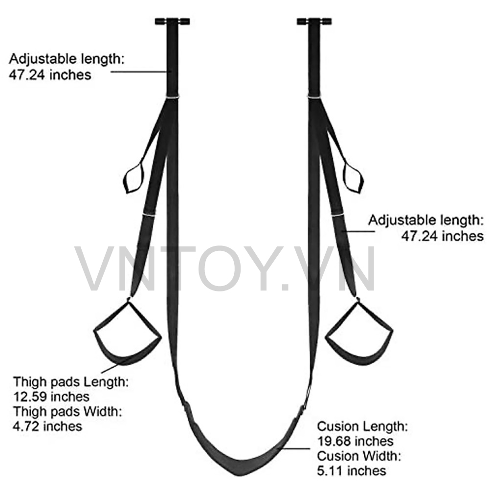 Bộ trói bạo dâm treo cửa Stripper BDSM