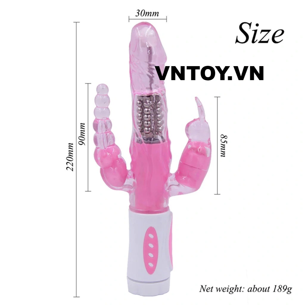 Dương vật giả tự động xoay ngoáy rung âm đạo hậu môn