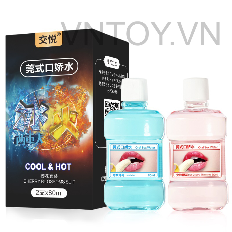 Nước tình yêu Oral Sex Water nóng lạnh dạng chai 80 ml