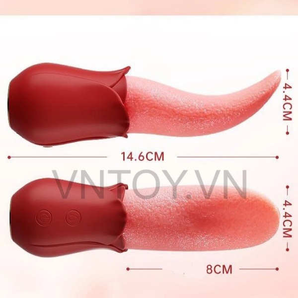 Lưỡi liếm âm đạo Silicon cảm giác như thật rung 12 chế độ