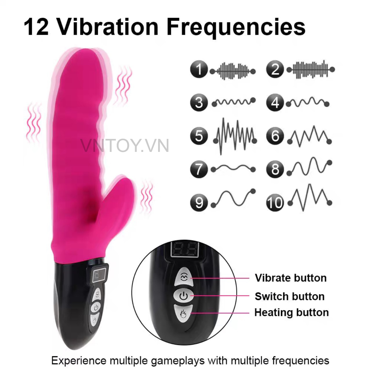 Dương vật giả kỹ thuật số rung rẽ nhánh cao cấp