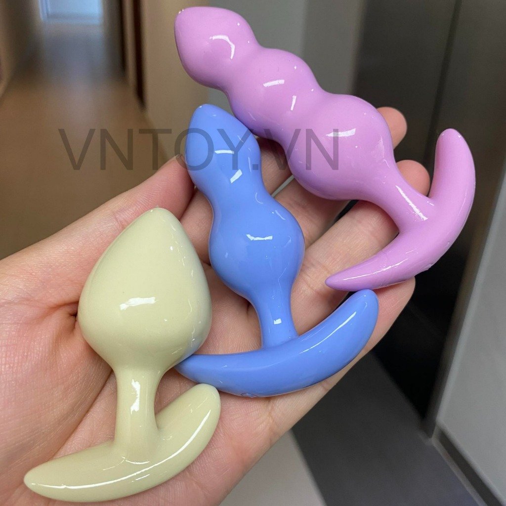 Phích cắm hậu môn Silicon TPE nhiều khúc