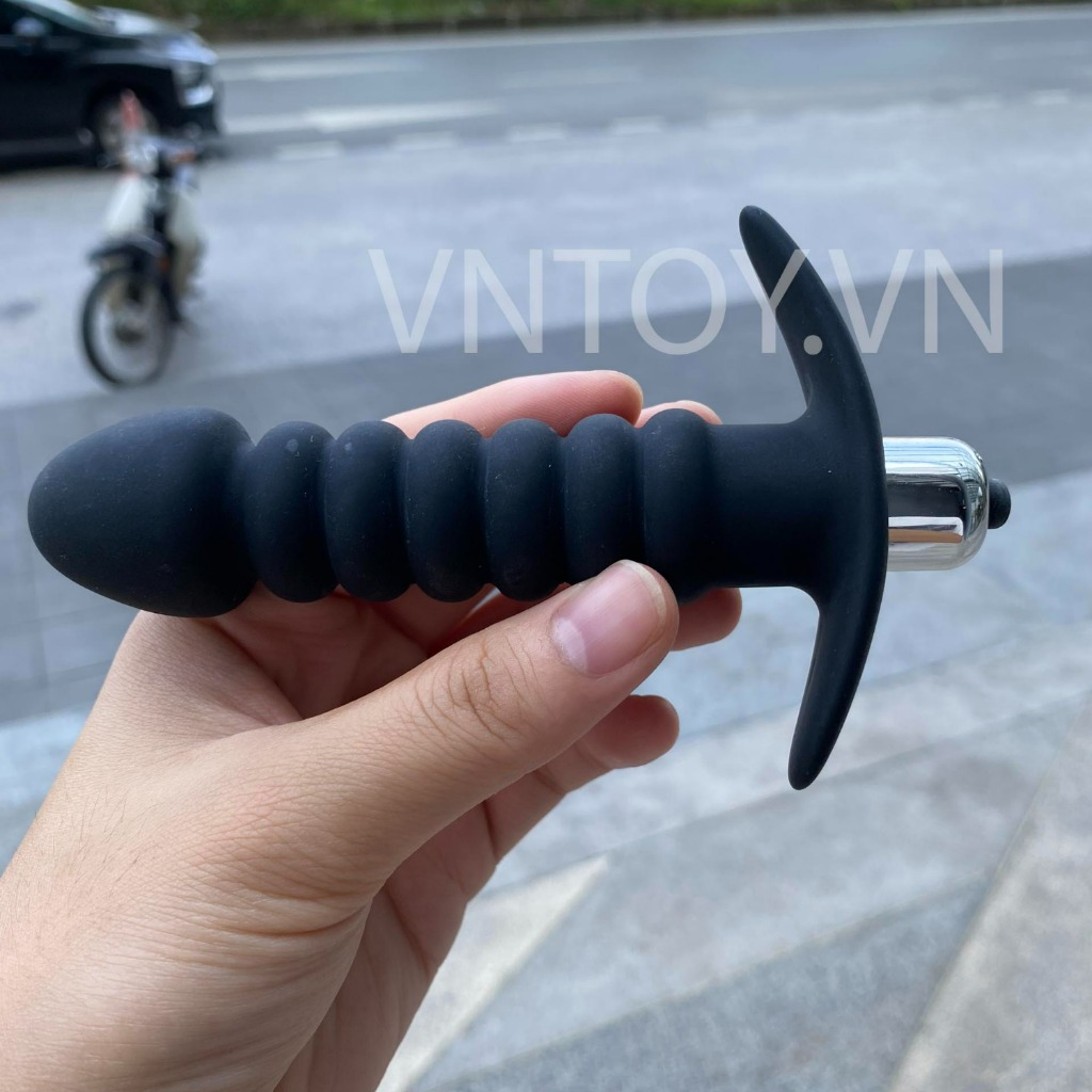 Dụng cụ gắn hậu môn Silicon có rung