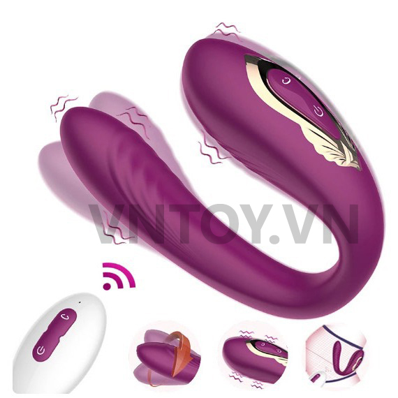 Máy rung âm đạo hình chữ C 2 động cơ rung ngoáy