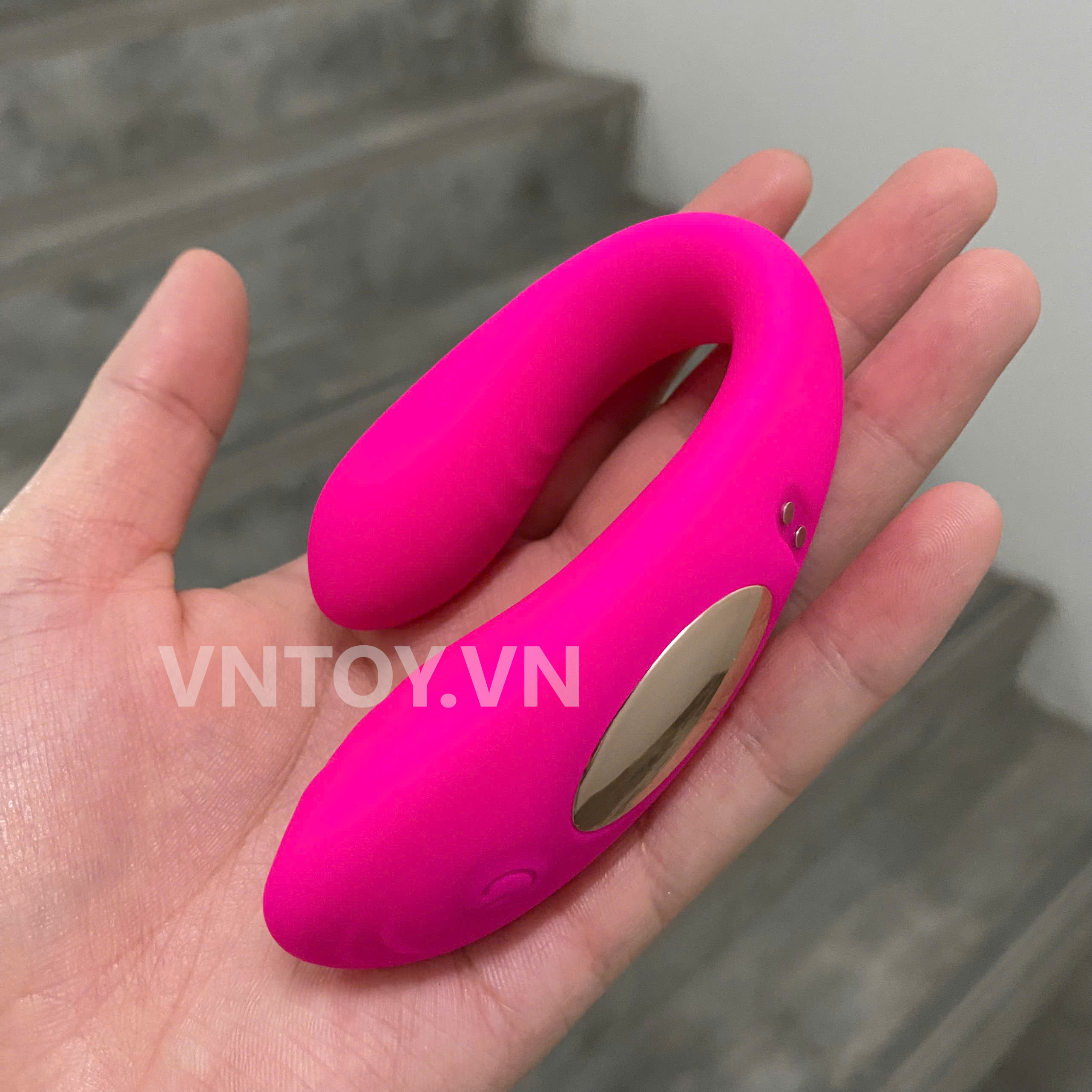 Máy rung âm đạo hình chữ U điều khiển từ xa kích thích 2 điểm