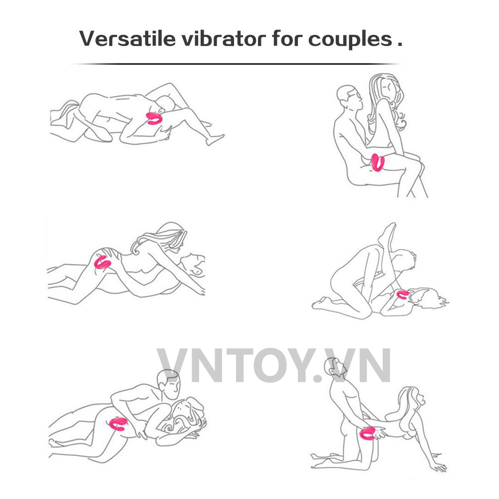 Máy rung âm đạo hình chữ U điều khiển từ xa kích thích 2 điểm