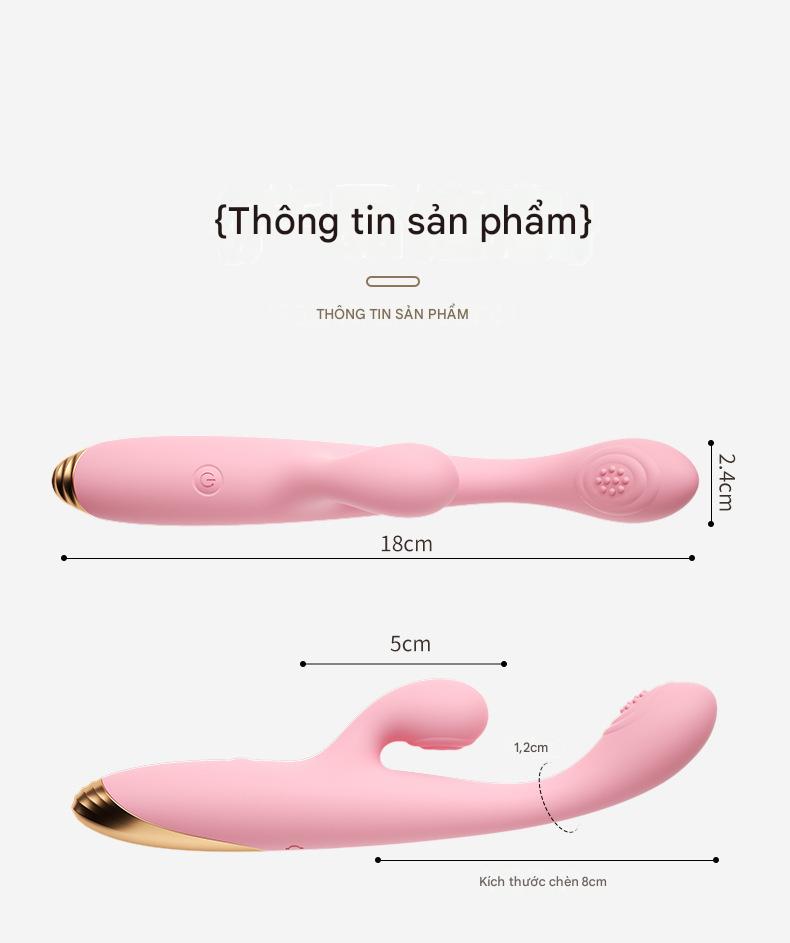 Máy Rung Rabbit Love 2 Đầu Đa Tần Số Silicon Mềm Cao Cấp