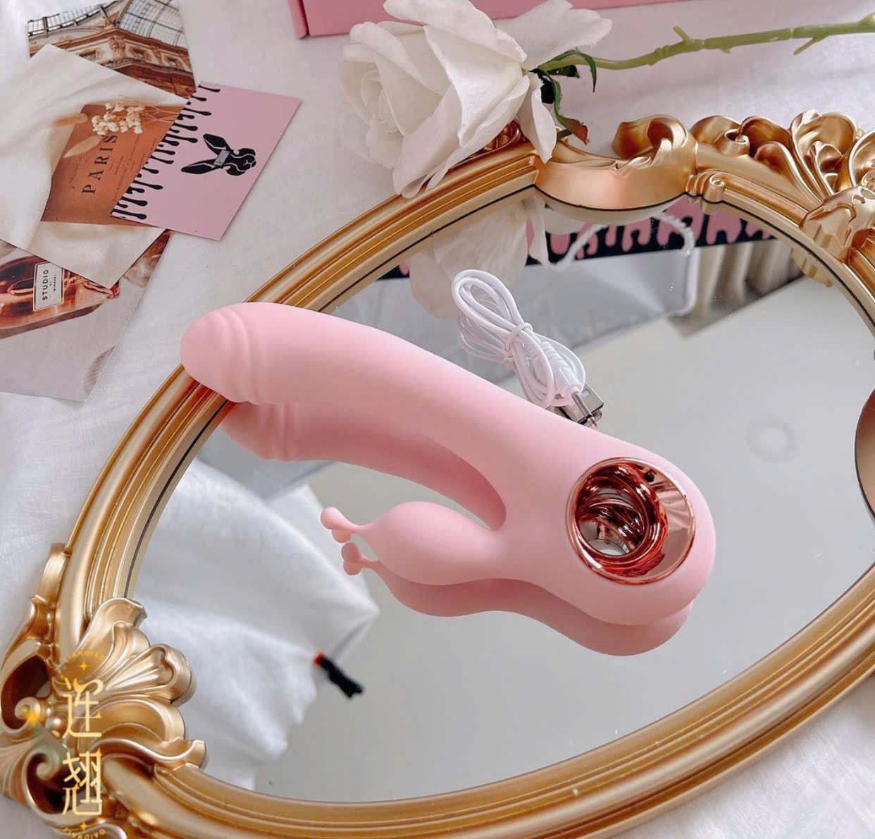 Máy Rung Thỏ Điểm G 2-in-1 Rung Mạnh Thiết Kế Cong Ôm Sát