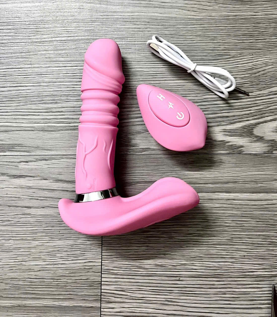 Máy Rung Thụt Điểm G 2-in-1 Sưởi Ấm Điều Khiển Từ Xa