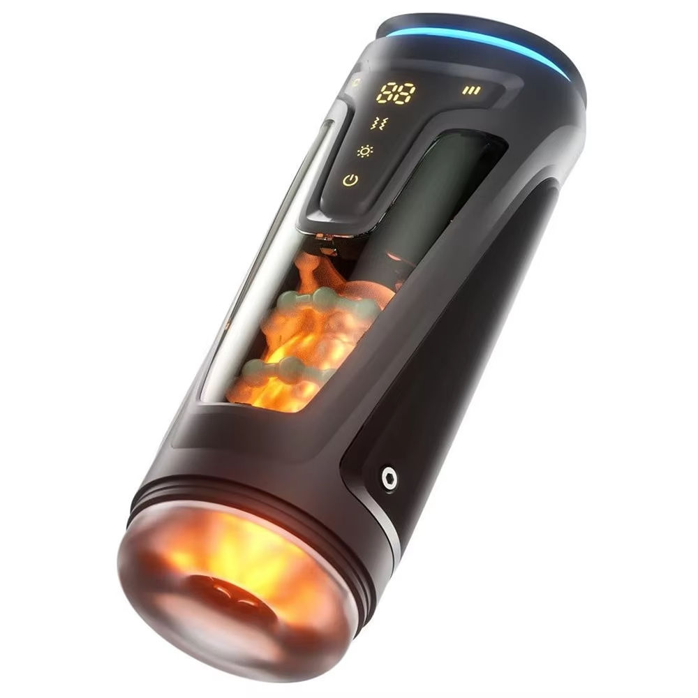 Máy Thủ Dâm JIUUY Đa Năng Rung Rên Thụt Sưởi Ấm Màn Hình LED Cao Cấp