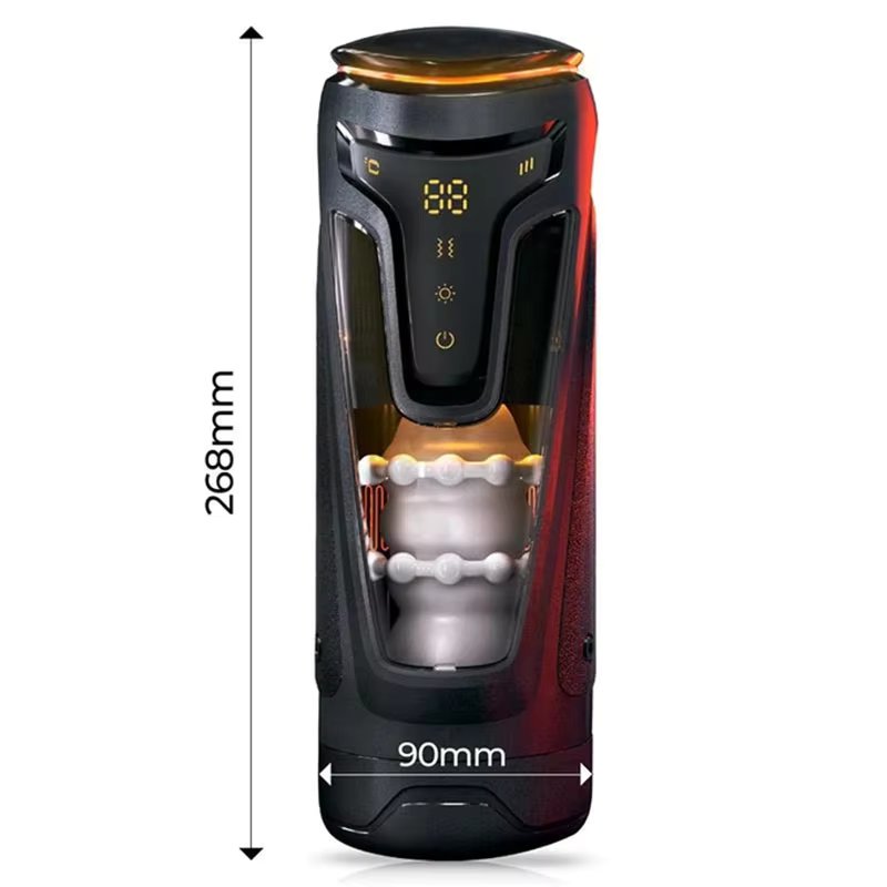 Máy Thủ Dâm JIUUY Đa Năng Rung Rên Thụt Sưởi Ấm Màn Hình LED Cao Cấp