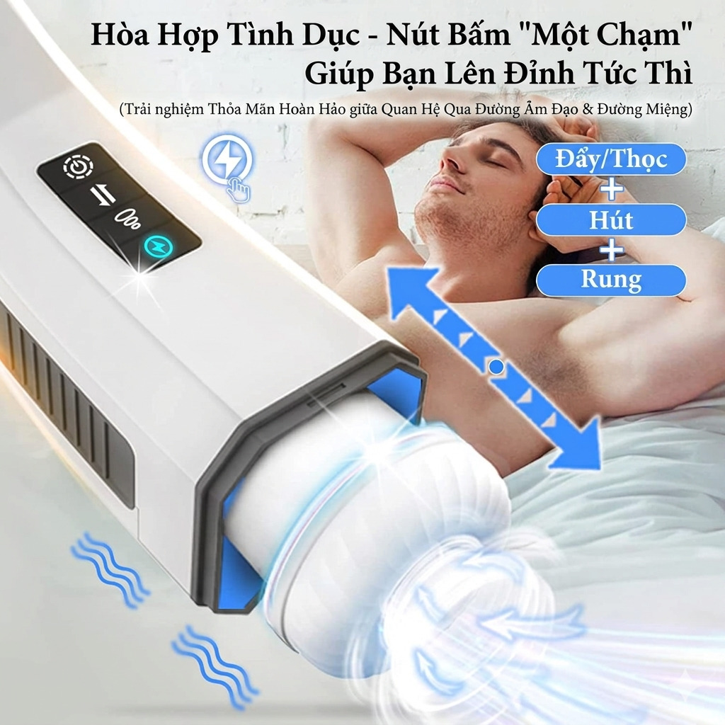 Máy Thủ Dâm Tự Động Hgod 007 III Rung Thụt Co Bóp Sưởi Ấm Đa Chế Độ
