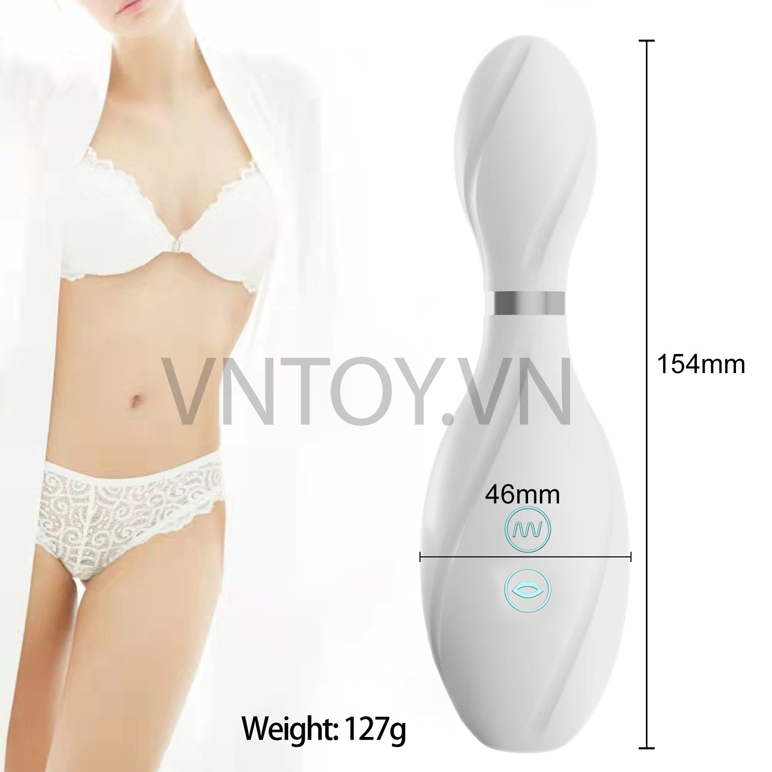 Sextoy Bowling rung hút âm đạo cầm tay cao cấp