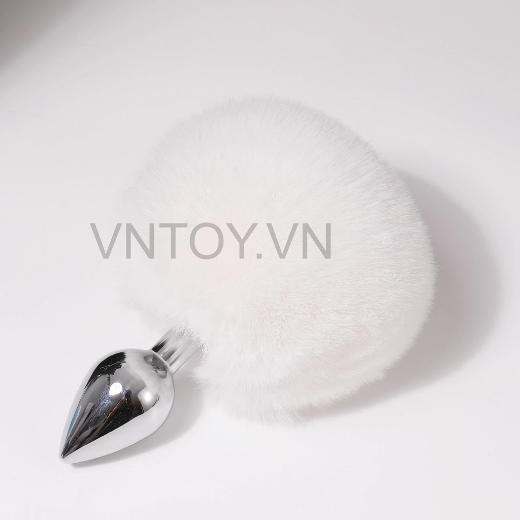 Đuôi thỏ gắn hậu môn phích cắm Inox