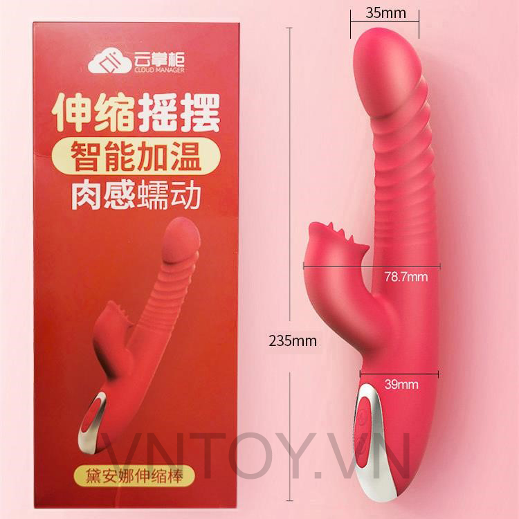 Dương vật giả thò thụt lưỡi liếm sưởi ấm 42 độ cao cấp