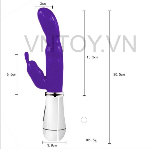 Máy rung âm đạo và điểm G thiết kế hình dương vật rẽ nhánh