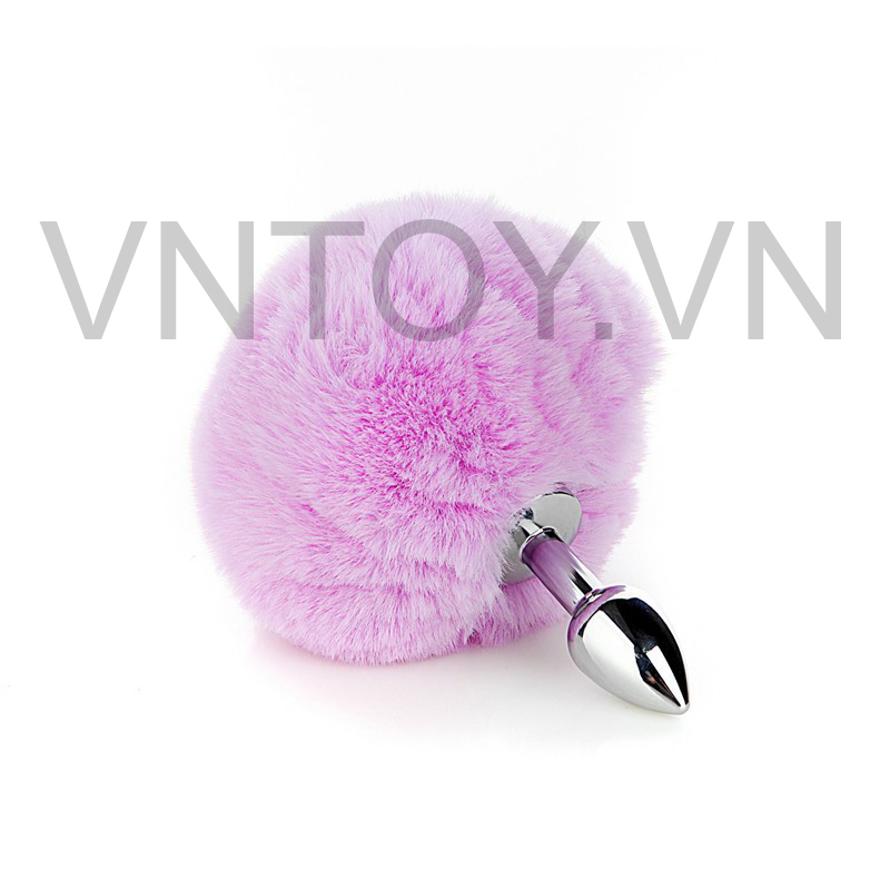 Đuôi thỏ gắn hậu môn phích cắm Inox