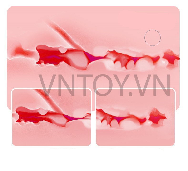 Âm đạo giả mông to tư thế nằm úp Lilo