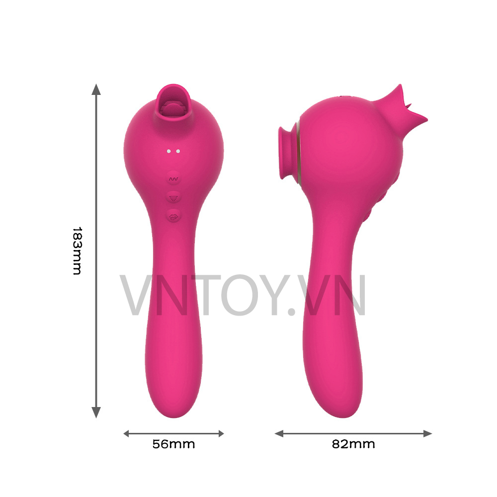 Máy rung liếm hút âm đạo cầm tay đa năng siêu cấp
