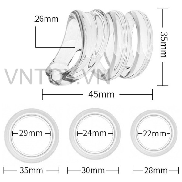 Vòng đeo kháng dương vật chống hẹp bao quy đầu