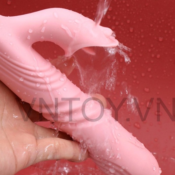 Máy rung âm đạo hình lưỡi liếm co giãn sưởi ấm 42 độ