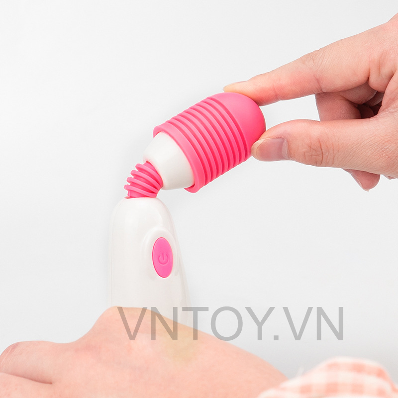 Chày rung âm đạo cầm tay đầu xoay Silicon 10 chế độ sạc Pin