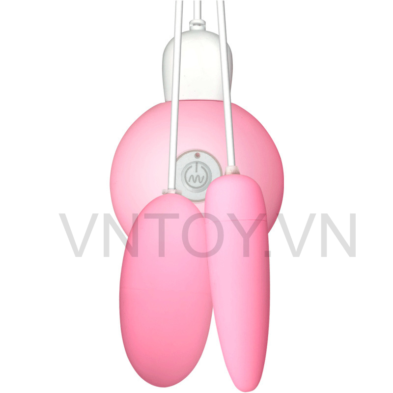 Trứng rung tình yêu Silicon 2 đầu sạc pin