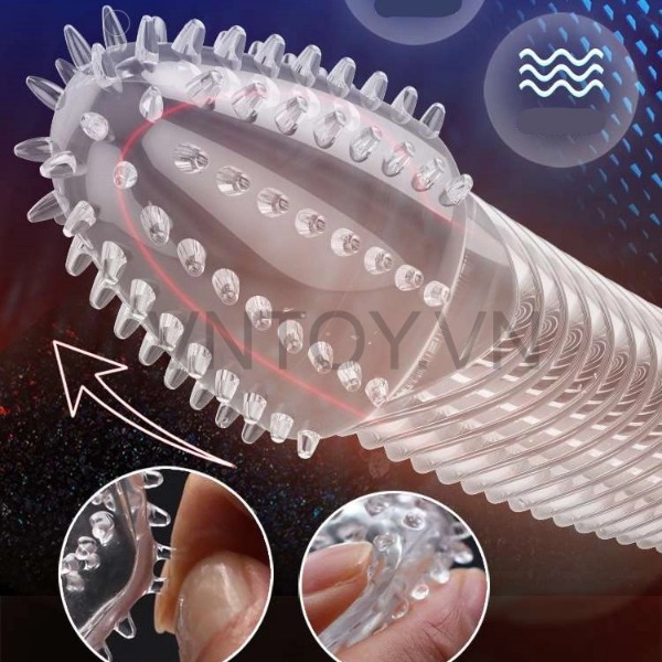 Bao cao su đôn dên vân gợn sóng đầu gai