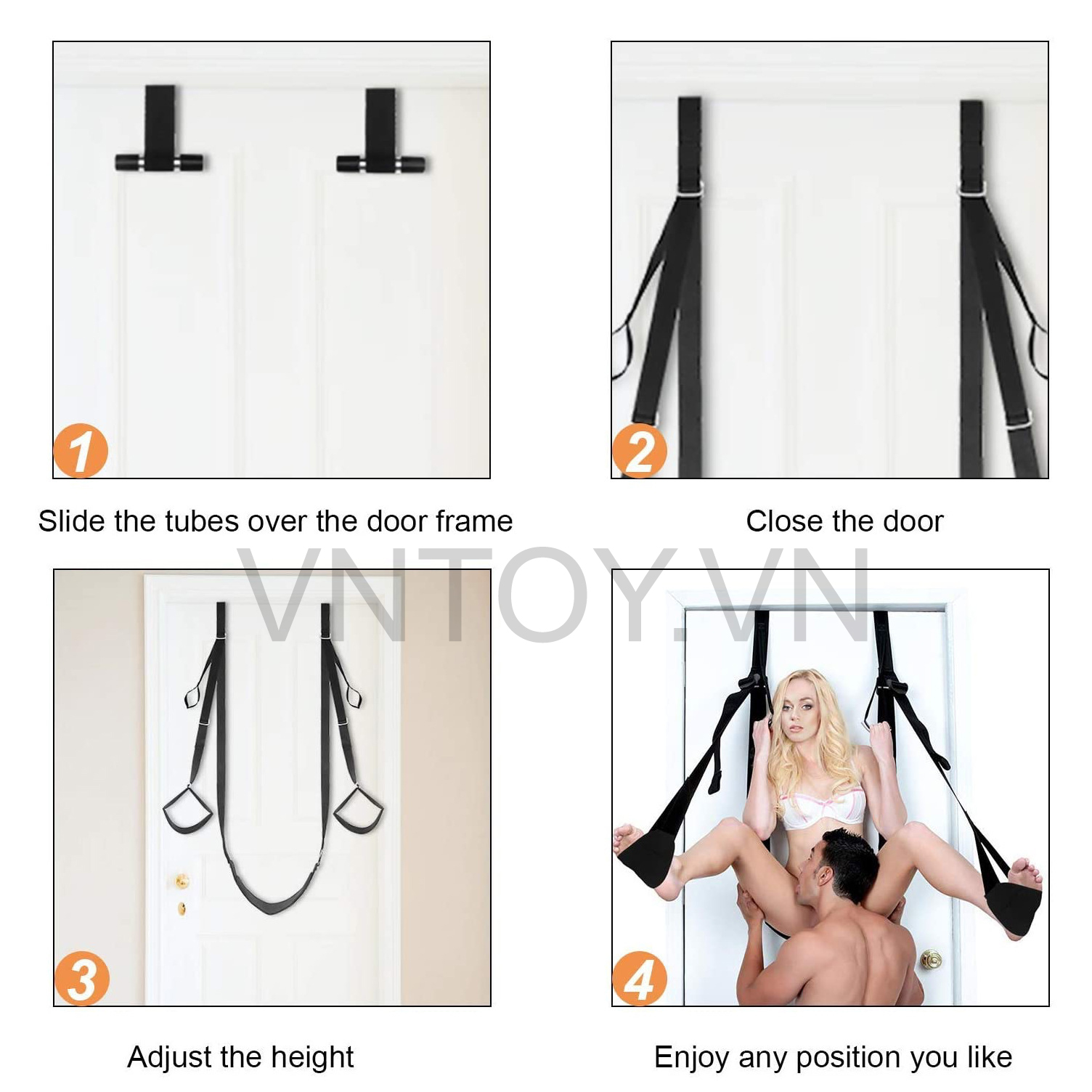 Bộ trói bạo dâm treo cửa Stripper BDSM