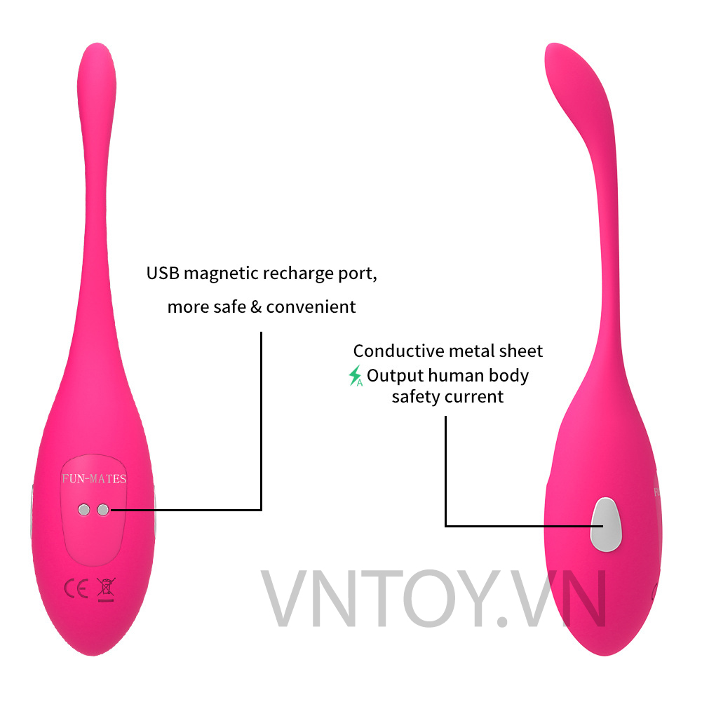 Trứng rung điện giật Levett cao cấp điều khiển từ xa