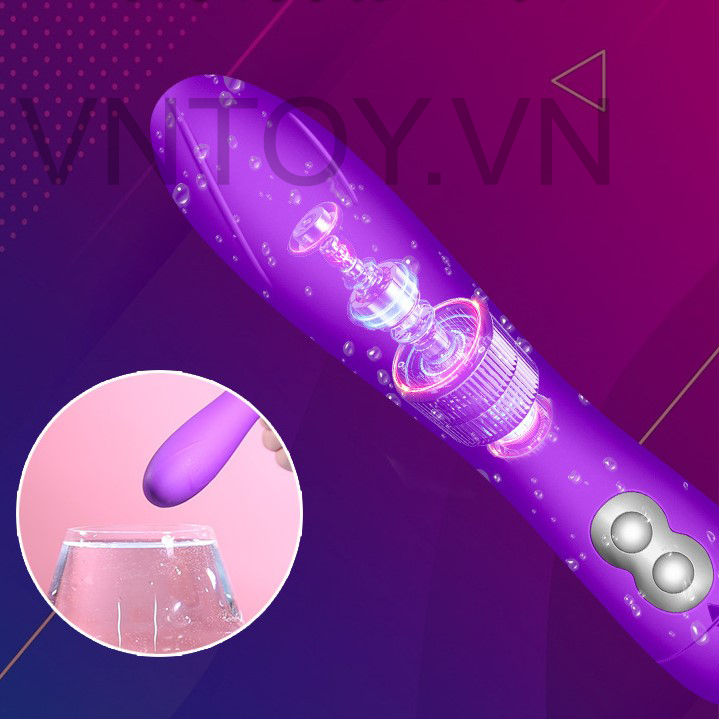 Bút rung âm đạo dài sạc Pin 10 chế độ