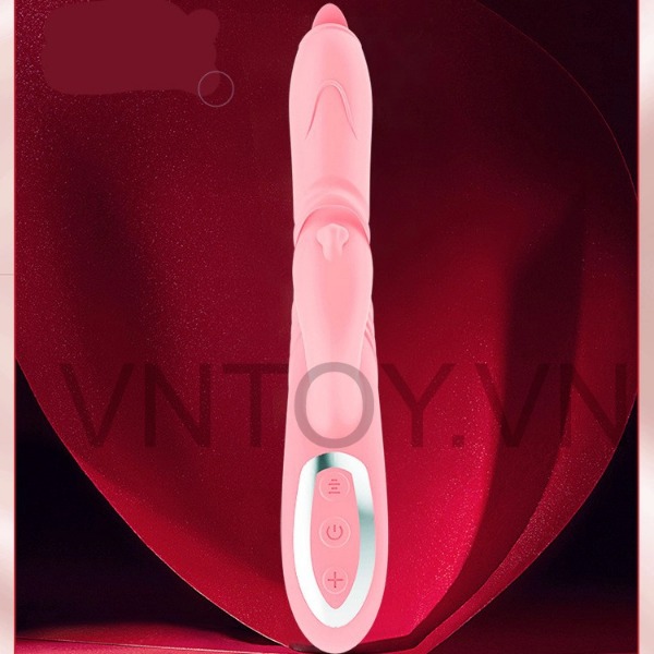 Máy rung âm đạo hình lưỡi liếm co giãn sưởi ấm 42 độ