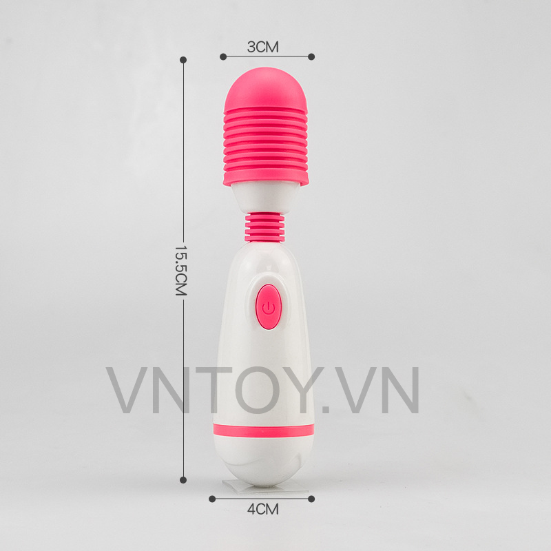 Chày rung âm đạo cầm tay đầu xoay Silicon 10 chế độ sạc Pin