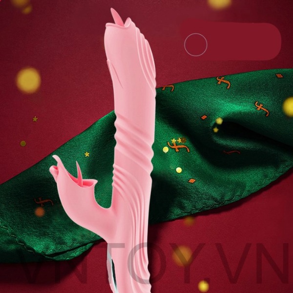 Máy rung âm đạo hình lưỡi liếm co giãn sưởi ấm 42 độ