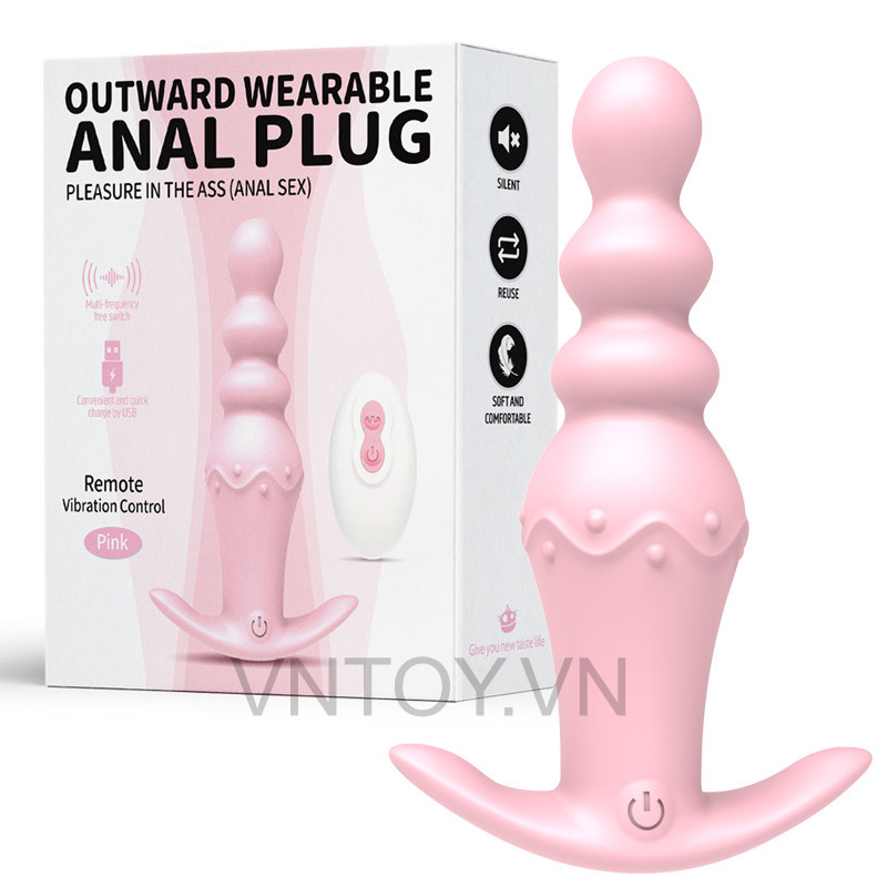 Trứng rung hậu môn điều khiển từ xa Outward Wearable Anal Plug chính hãng