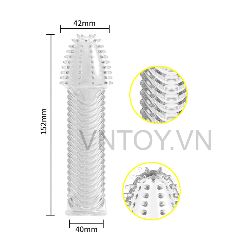 Bao cao su đôn dên vân gợn sóng đầu gai