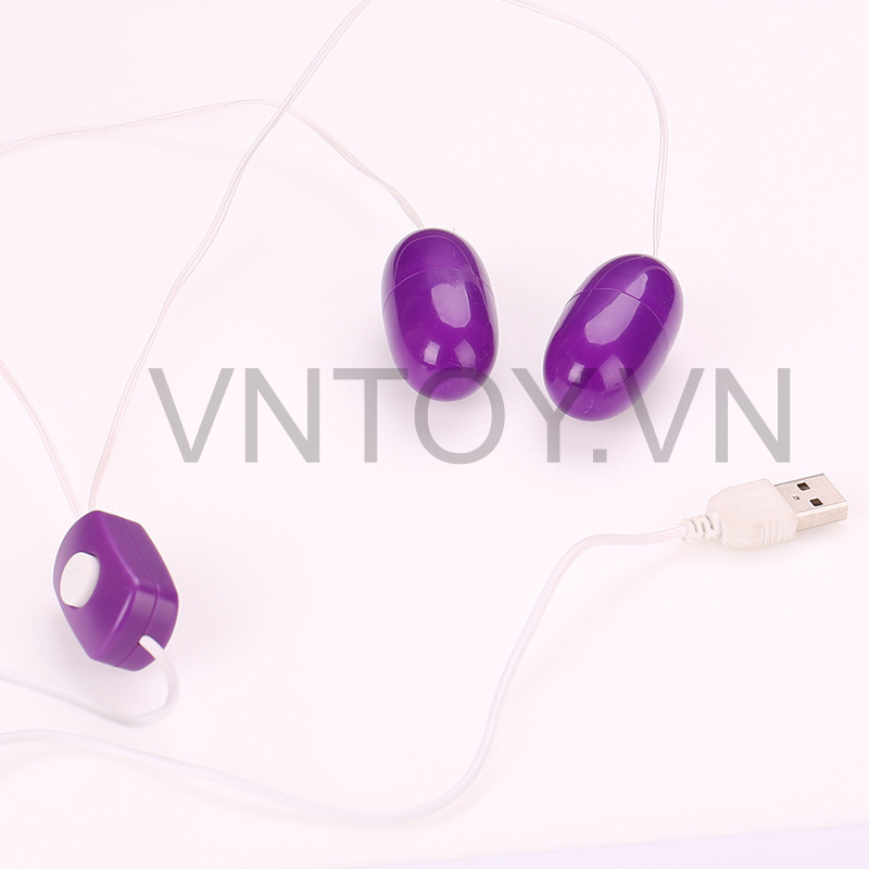 Trứng rung 2 đầu cắm điện trực tiếp cổng USB siêu kích thích