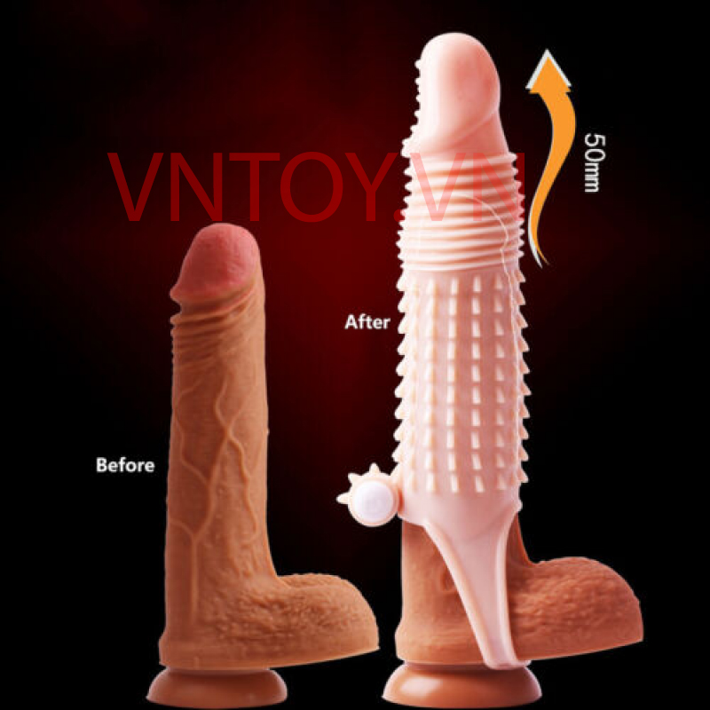 Bao cao su đôn dên gai Se Niu Niu gắn động cơ rung