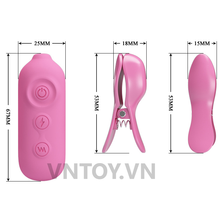 Trứng rung kẹp nhũ hoa Pretty Love sốc điện tê tái