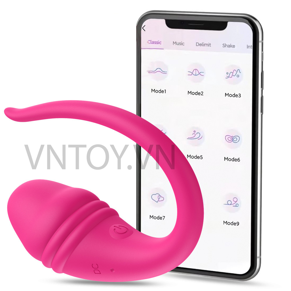 Trứng rung thiên nga kết nối App Bluetooth Lovespouse rung 2 điểm điều khiển từ xa