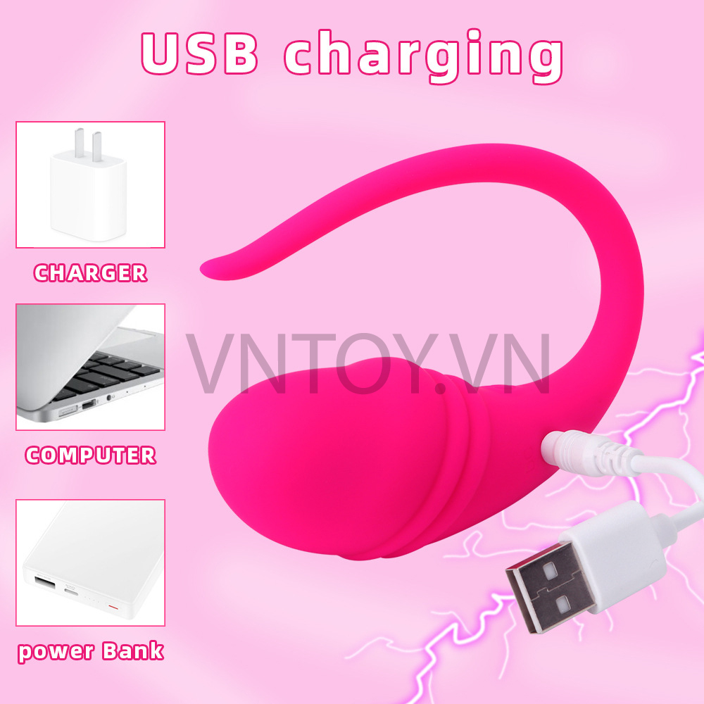 Trứng rung thiên nga kết nối App Bluetooth Lovespouse rung 2 điểm điều khiển từ xa