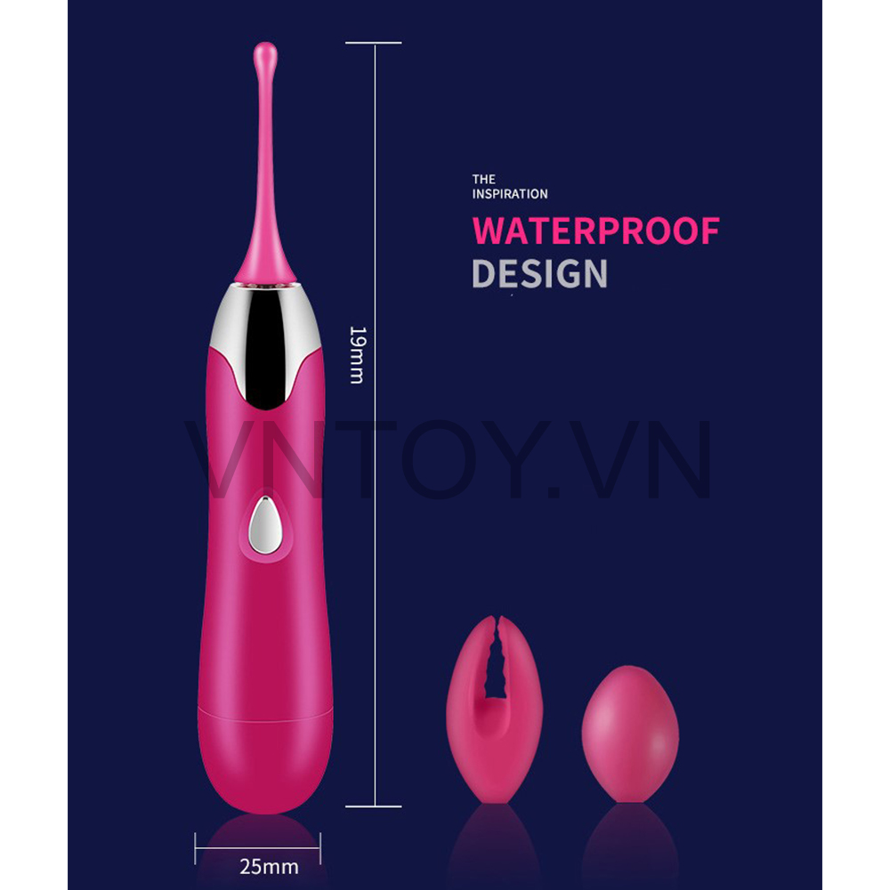 Bút rung điểm G 3 đầu Silicon kích thích âm đạo