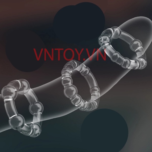 Vòng đeo kéo dài thời gian Stay Hard Beaded Cockrings dành cho nam giới