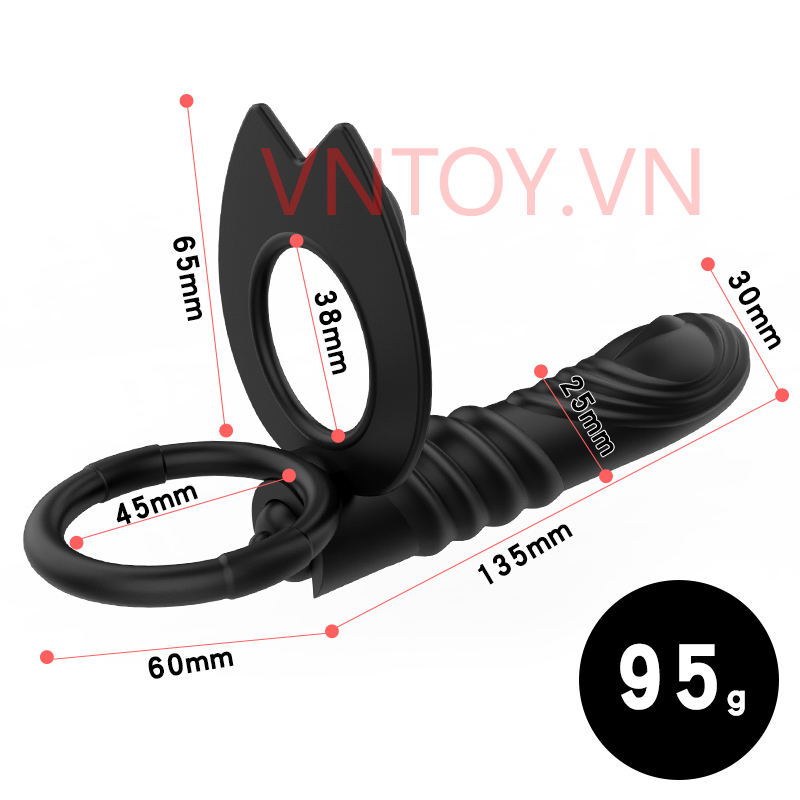 Vòng rung rẽ nhánh kích thích hậu môn kéo dài thời gian quan hệ